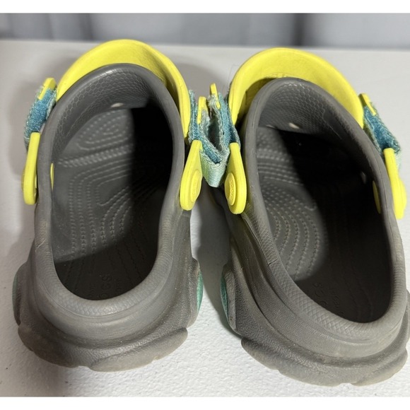 Croc X All Terrain Grey And Yellow Clog Size‎ J2 - Picture 5 of 7
